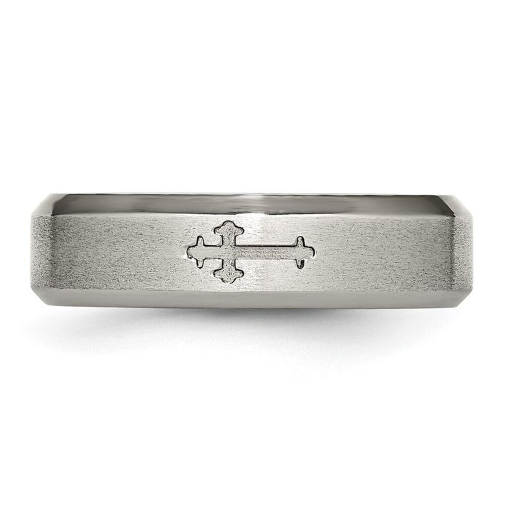 Kazi Luxury Chisel Titanium Brushed Center Cross … - image 4